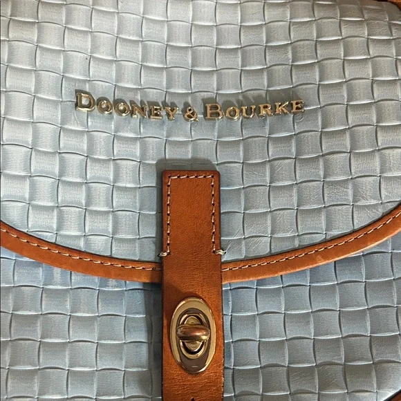 Dooney & Bourke Light Blue and Tan Crossbody Bag - Picture 2 of 7